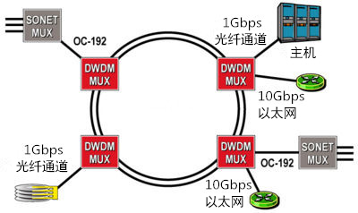 WDM环形拓扑结构